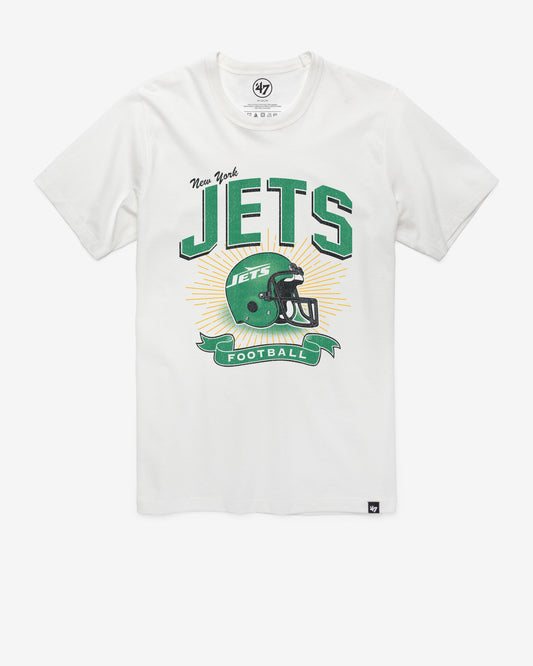 NEW YORK JETS HISTORIC PRIME PLAY '47 FRANKLIN TEE WHITE WASH