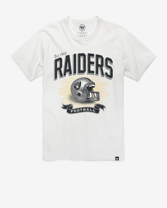 LAS VEGAS RAIDERS HISTORIC PRIME PLAY '47 FRANKLIN TEE WHITE WASH
