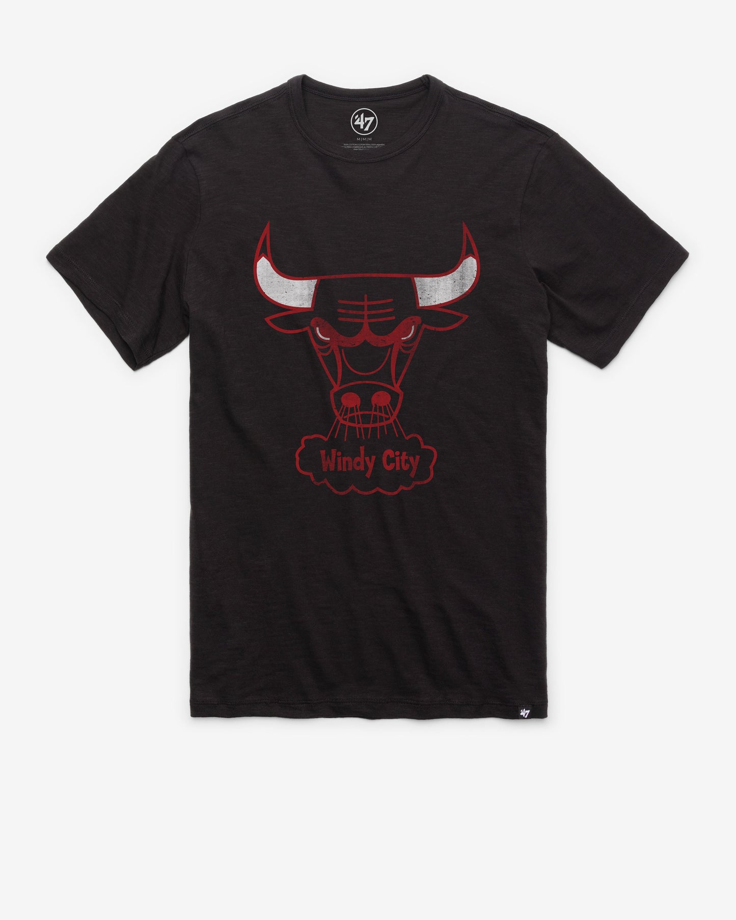 CHICAGO BULLS HARDWOOD CLASSICS GRIT '47 SCRUM TEE JET BLACK