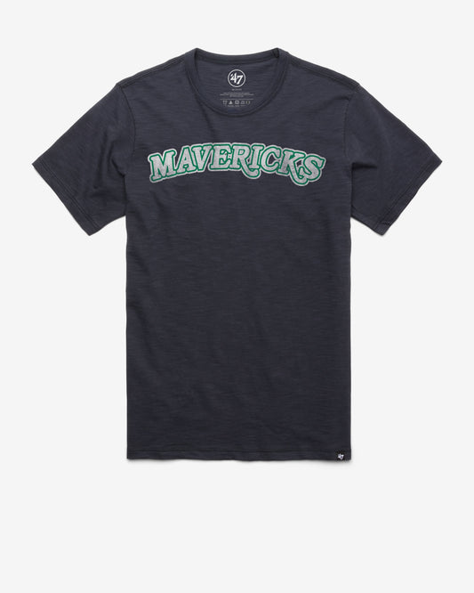 DALLAS MAVERICKS HARDWOOD CLASSICS GRIT WORDMARK '47 SCRUM TEE FALL NAVY