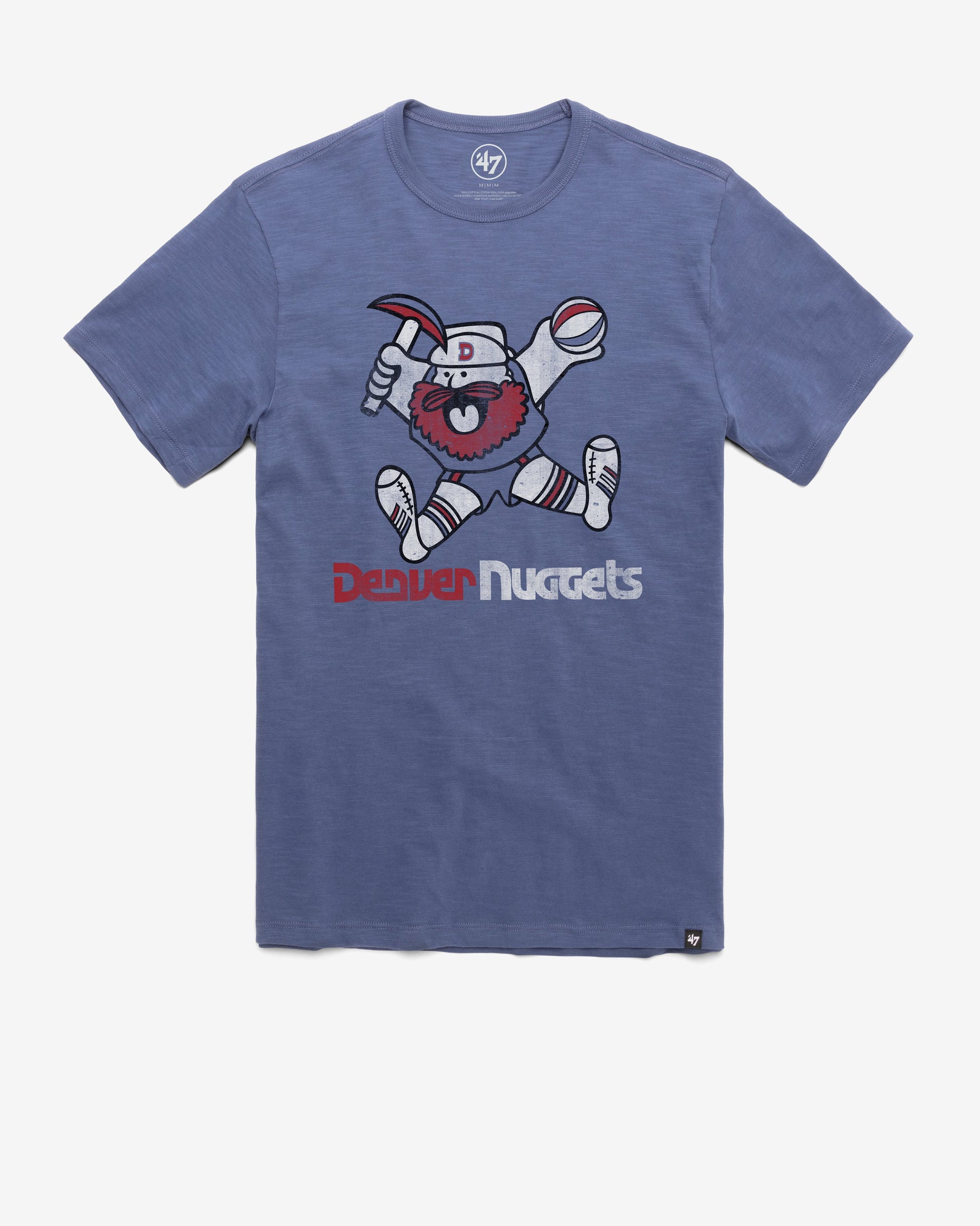 DENVER NUGGETS HARDWOOD CLASSICS GRIT '47 SCRUM TEE BLEACHER BLUE
