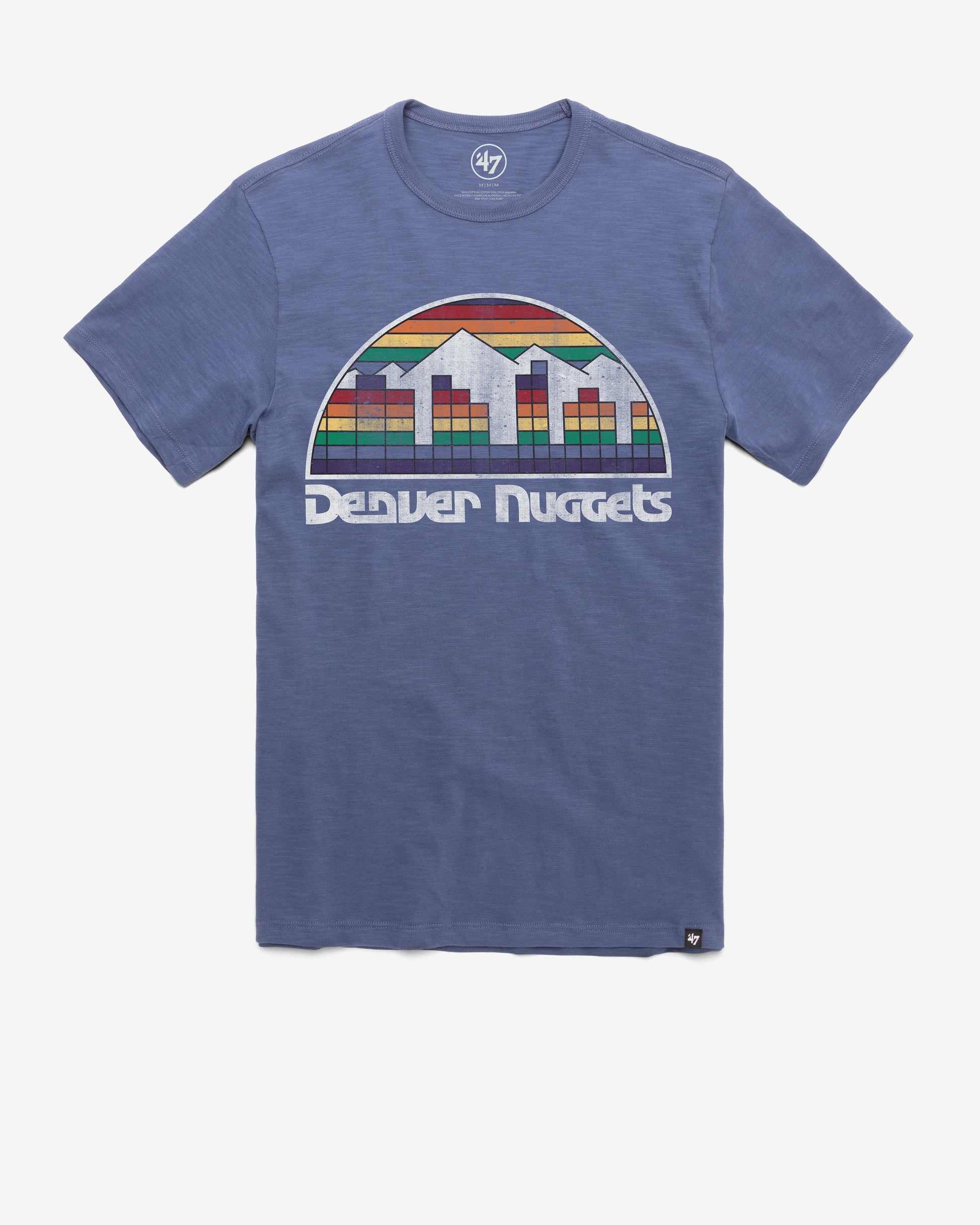 DENVER NUGGETS HARDWOOD CLASSICS GRIT '47 SCRUM TEE BLEACHER BLUE