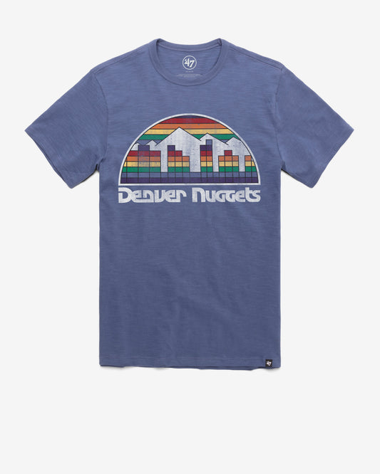 DENVER NUGGETS HARDWOOD CLASSICS GRIT '47 SCRUM TEE BLEACHER BLUE