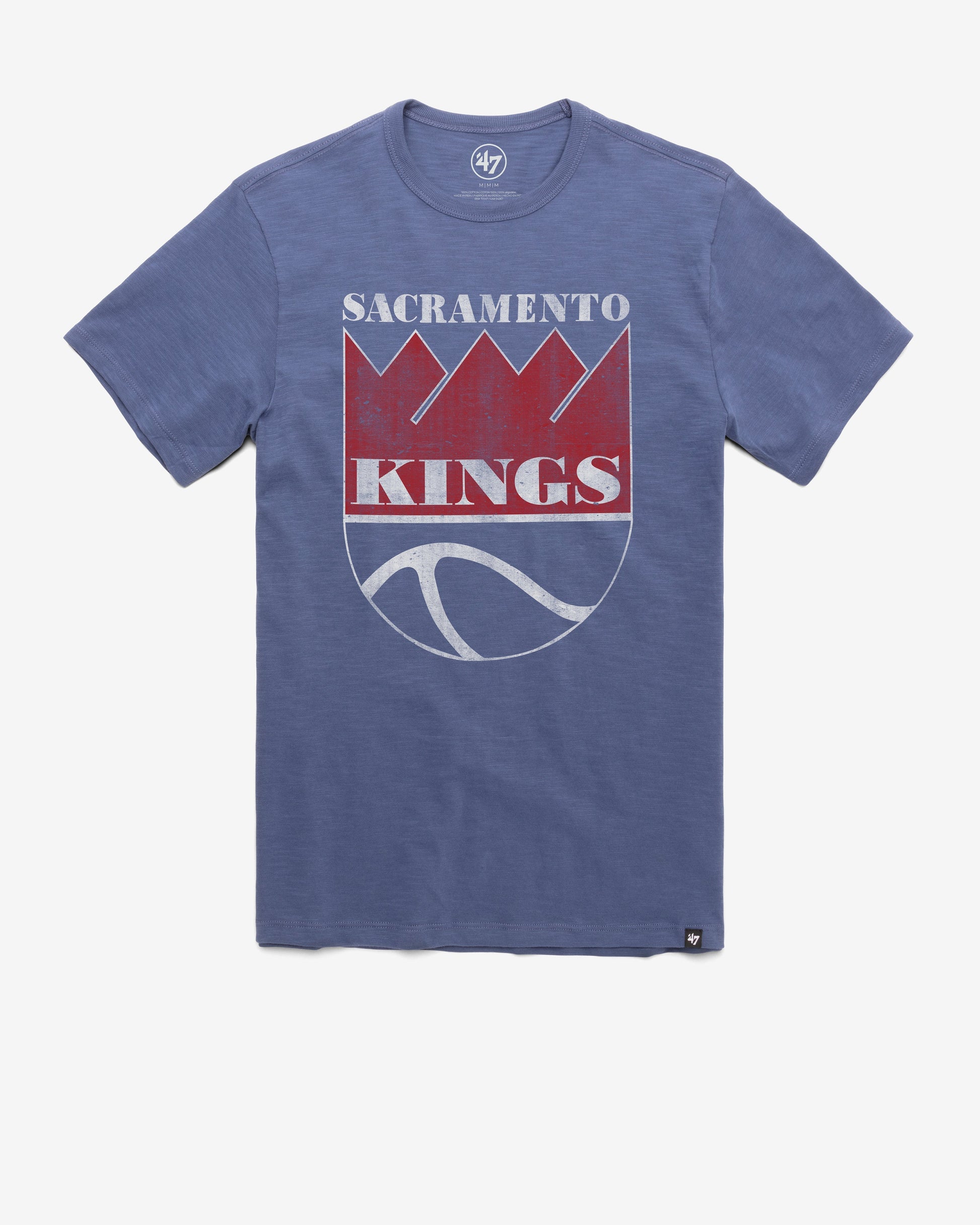 SACRAMENTO KINGS HARDWOOD CLASSICS GRIT '47 SCRUM TEE BLEACHER BLUE