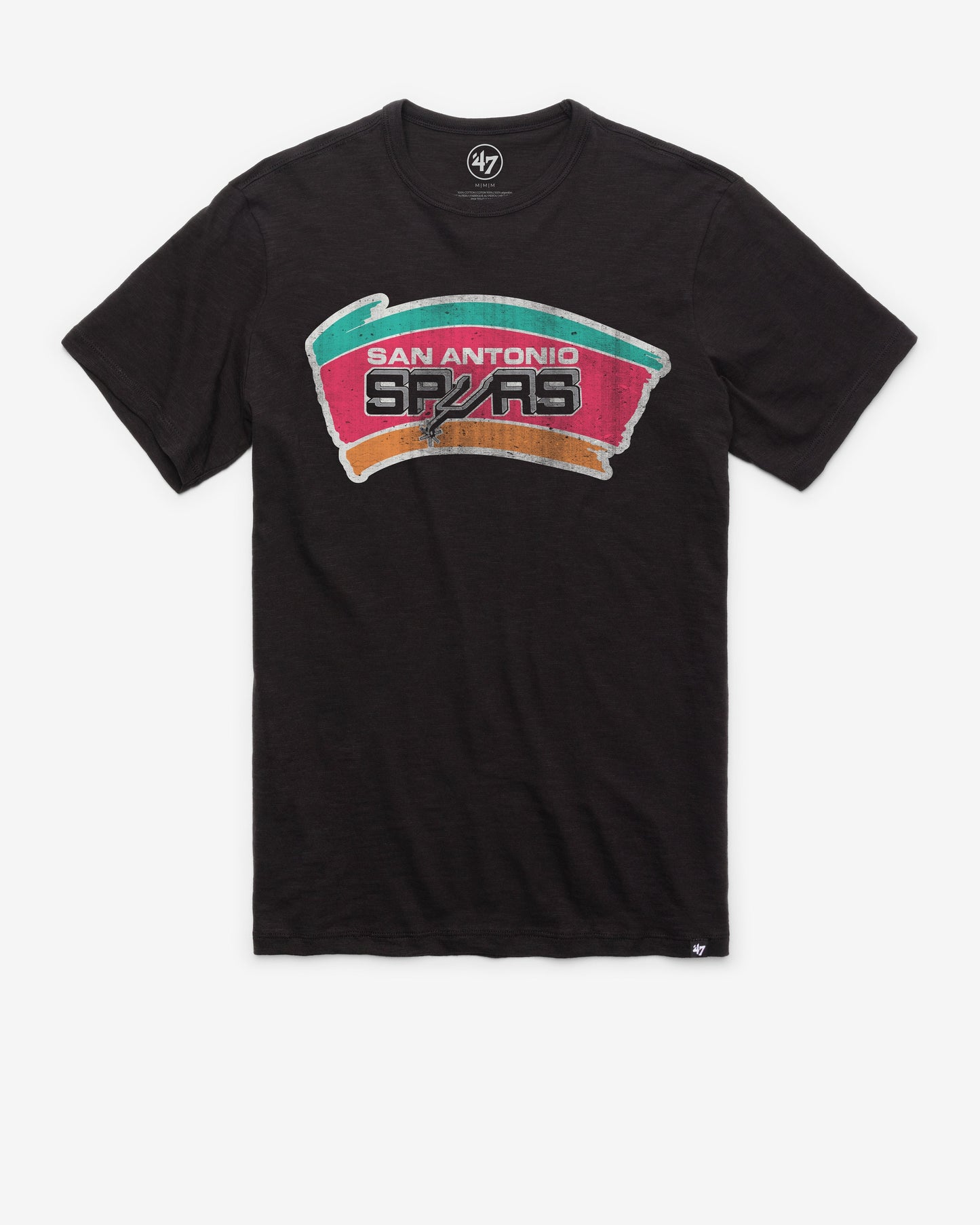 SAN ANTONIO SPURS HARDWOOD CLASSICS GRIT '47 SCRUM TEE JET BLACK