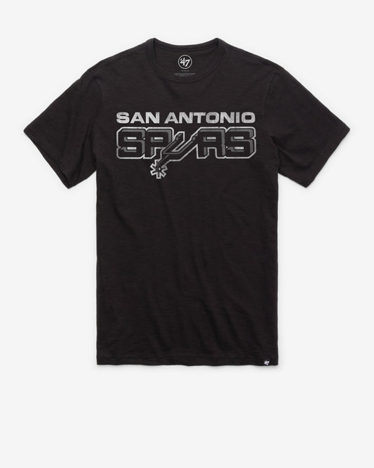 SAN ANTONIO SPURS HARDWOOD CLASSICS GRIT '47 SCRUM TEE JET BLACK