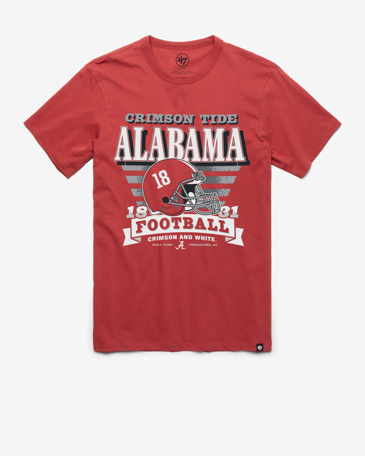 ALABAMA CRIMSON TIDE STRIPE SPLASH '47 FRANKLIN TEE MISSION RED
