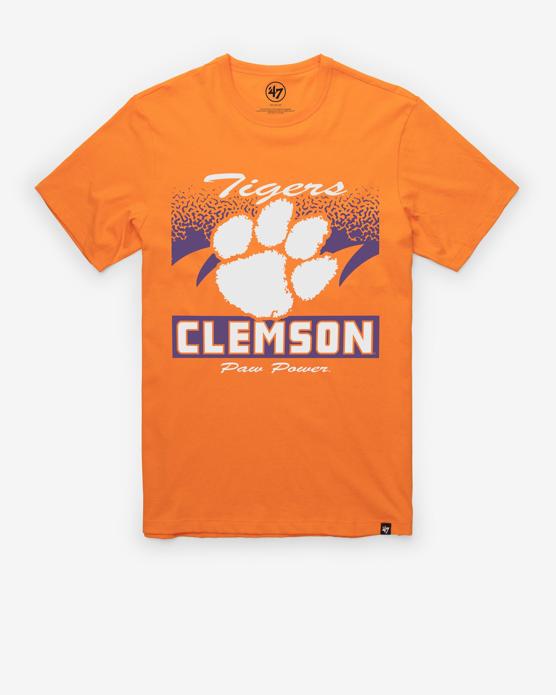 CLEMSON TIGERS WAVER '47 FRANKLIN TEE SIGNAL ORANGE