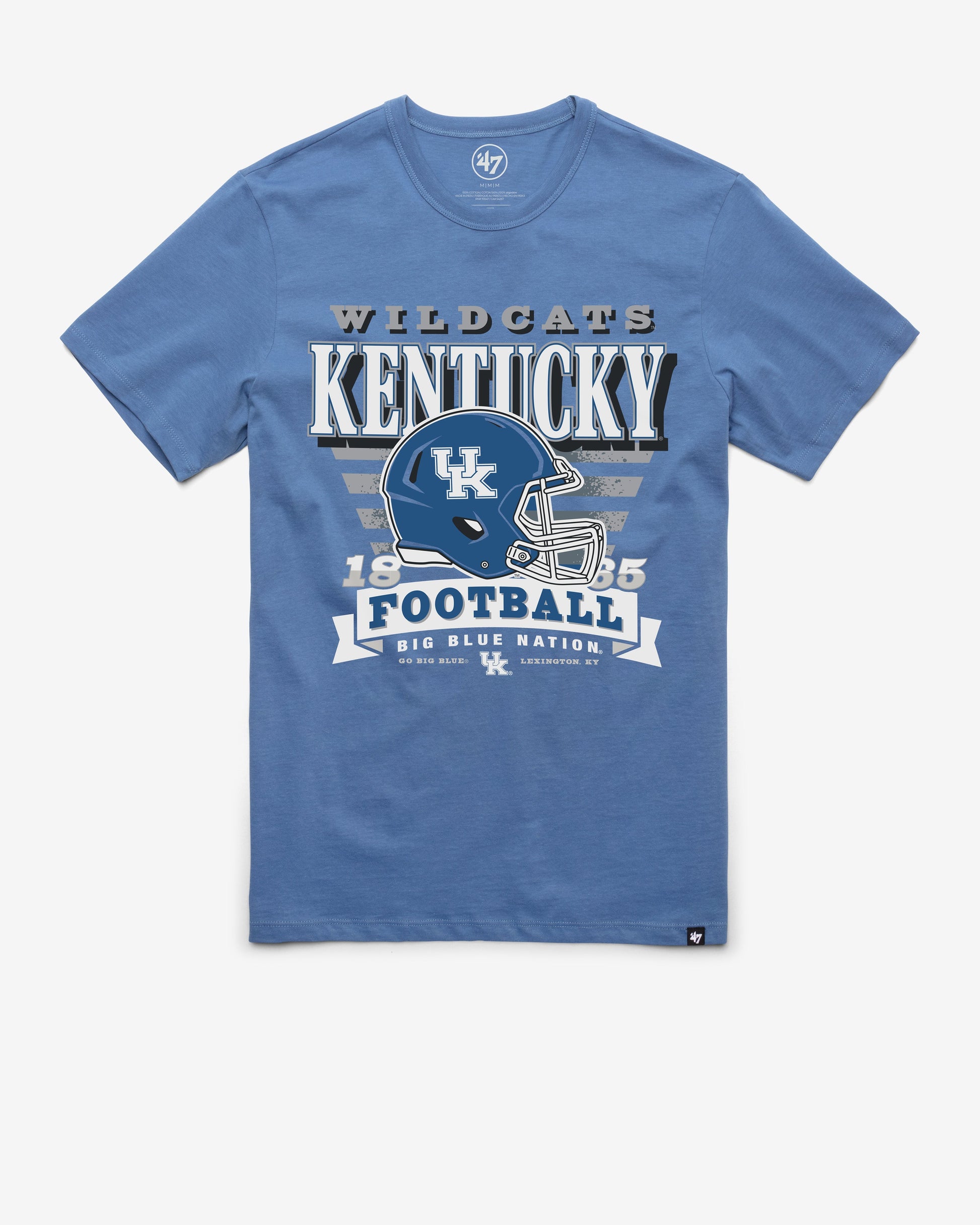 KENTUCKY WILDCATS STRIPE SPLASH '47 FRANKLIN TEE CADET BLUE