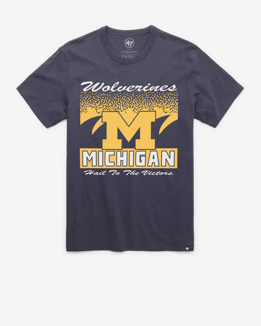 MICHIGAN WOLVERINES WAVER '47 FRANKLIN TEE ATLAS BLUE