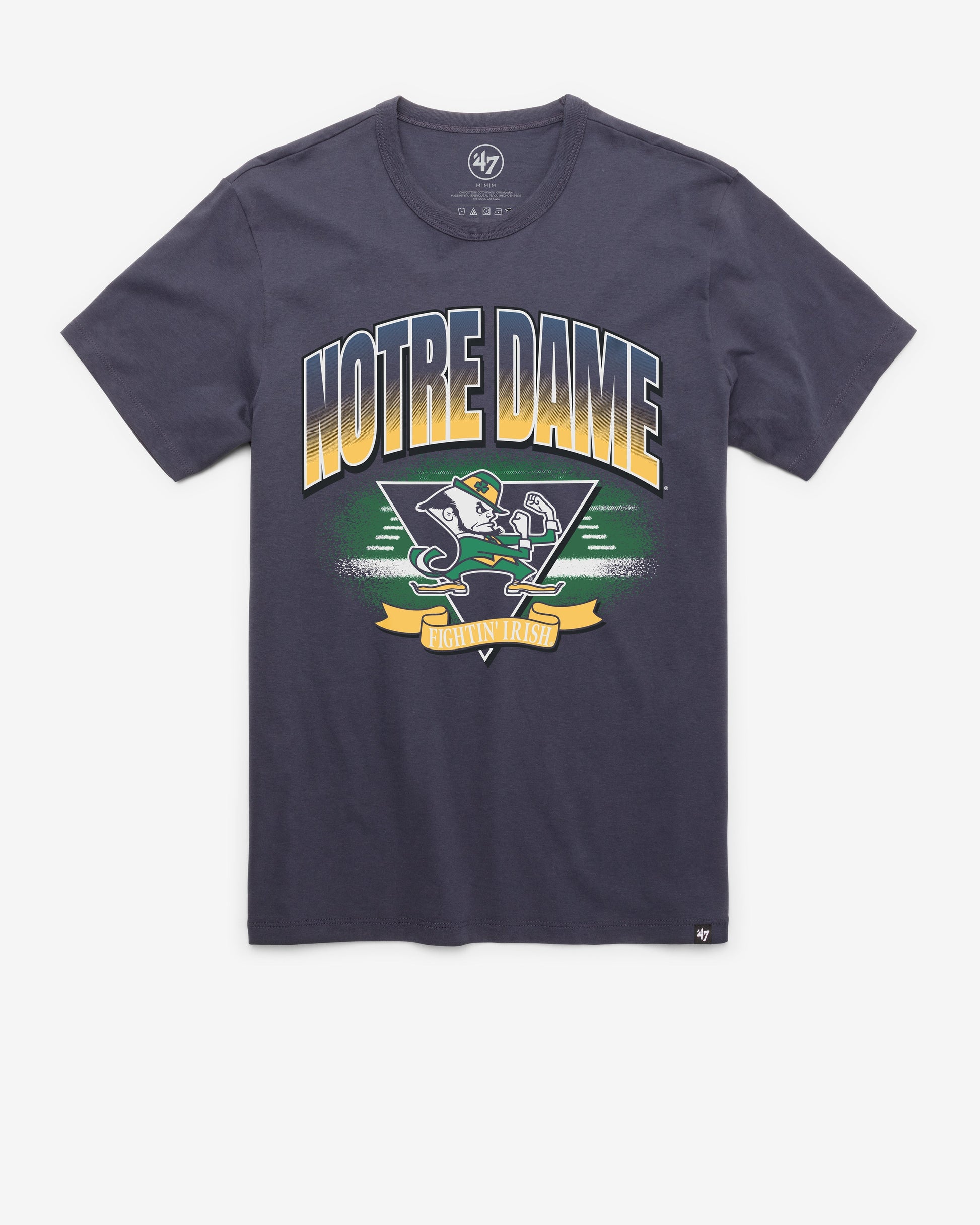 NOTRE DAME FIGHTIN IRISH ARENA FADE '47 FRANKLIN TEE ATLAS BLUE