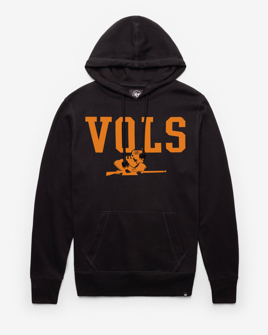 TENNESSEE VOLUNTEERS VINTAGE STRAIGHT BLOCK '47 HEADLINE HOOD JET BLACK