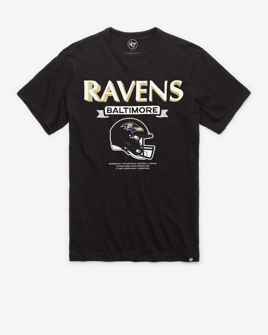 BALTIMORE RAVENS LONG HAUL '47 SCRUM TEE JET BLACK