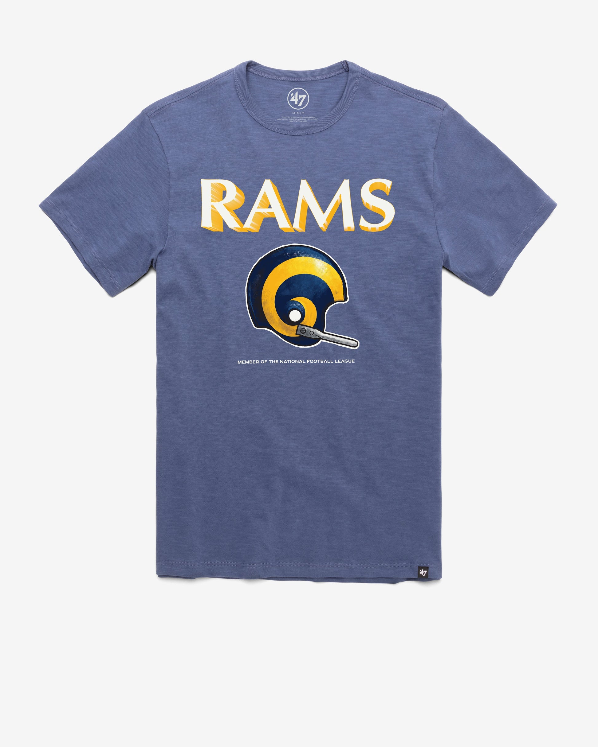 LOS ANGELES RAMS HISTORIC LONG HAUL '47 SCRUM TEE BLEACHER BLUE