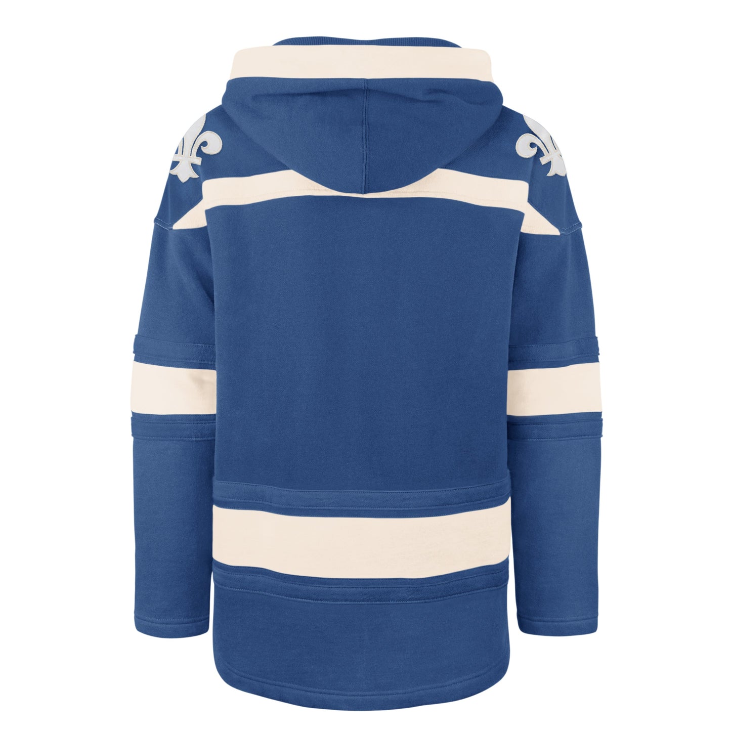 QUEBEC NORDIQUES VINTAGE SUPERIOR '47 LACER HOOD BLUE RAZ