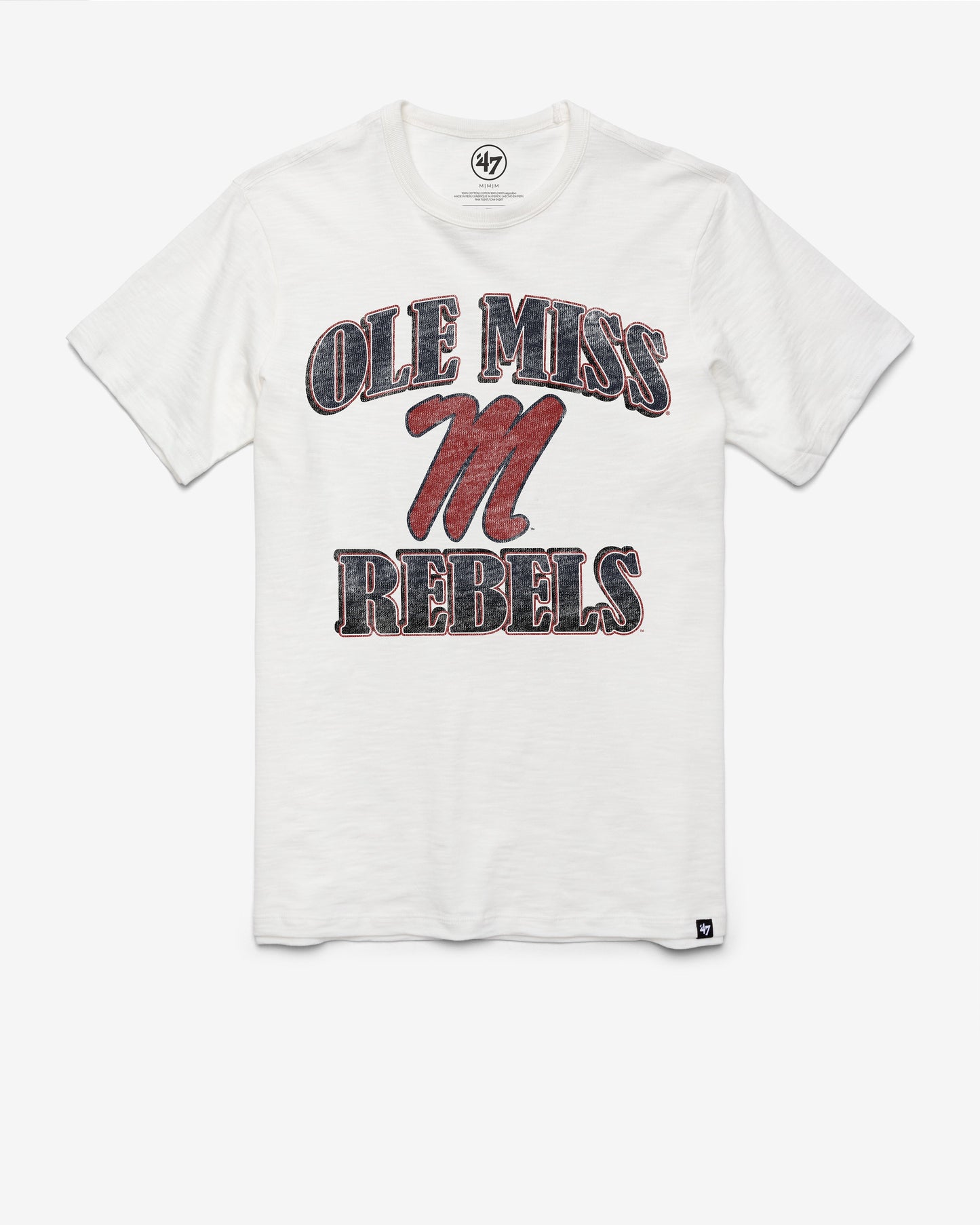 MISSISSIPPI REBELS OVERRUN '47 SCRUM TEE WHITE WASH