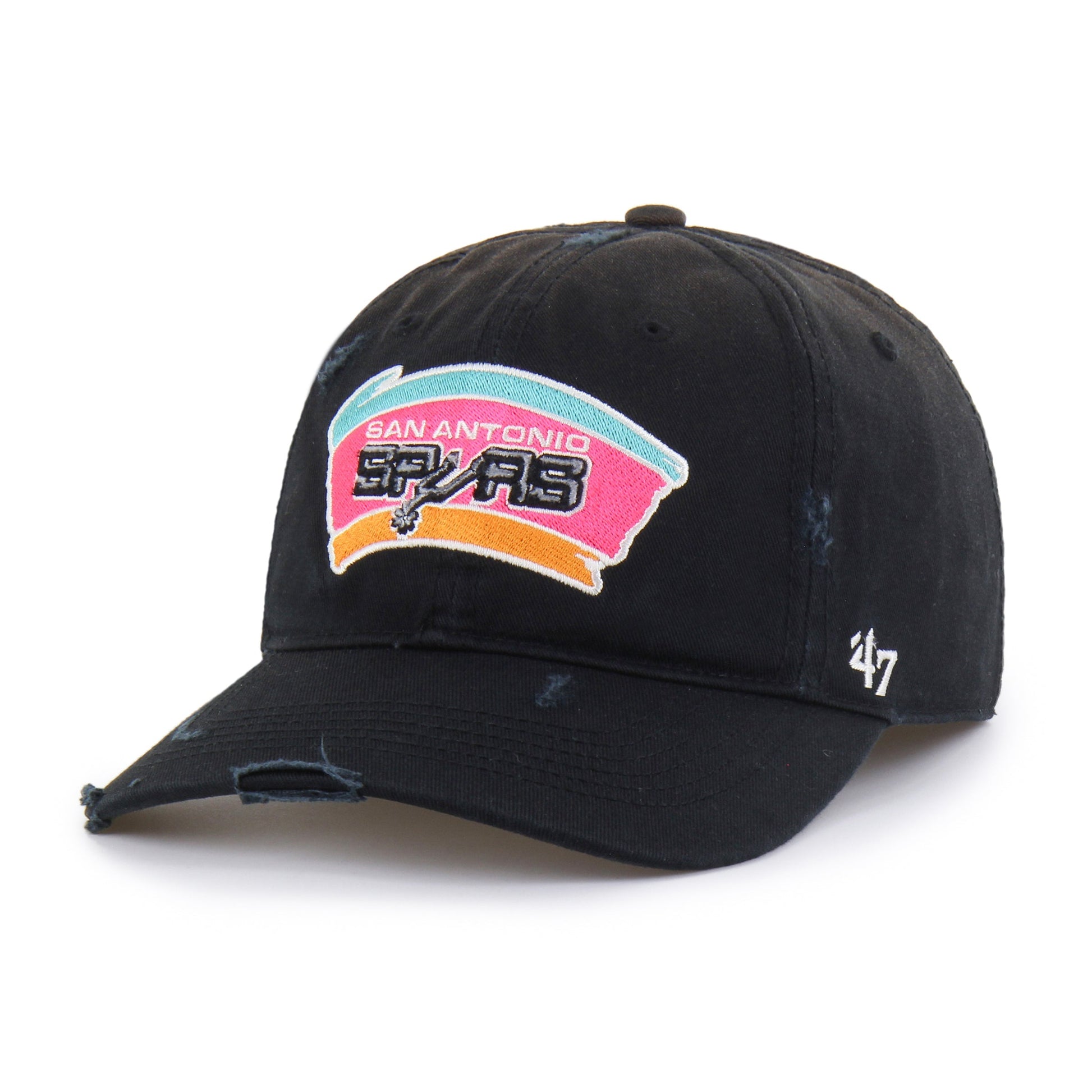 SAN ANTONIO SPURS HARDWOOD CLASSICS WORN '47 FRANCHISE LIFESTYLE BLACK