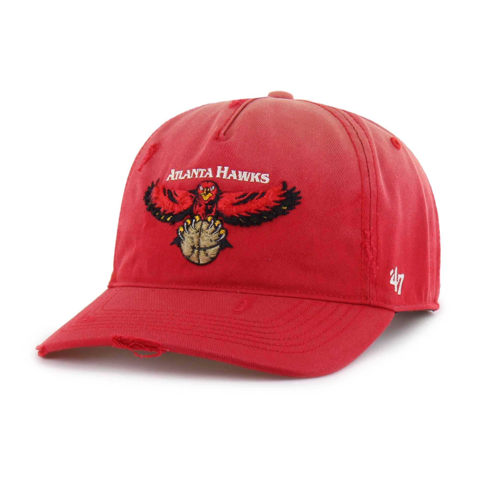 ATLANTA HAWKS HARDWOOD CLASSICS WORN '47 HITCH LC LOW CROWN RED