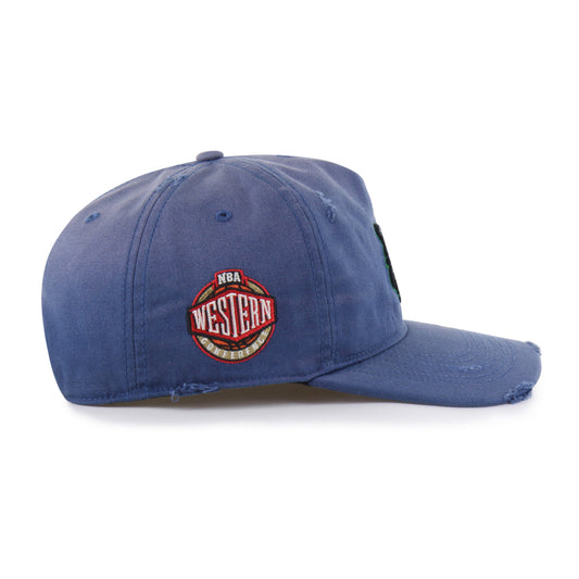 MINNESOTA TIMBERWOLVES HARDWOOD CLASSICS WORN '47 HITCH LC LOW CROWN TIMBER BLUE
