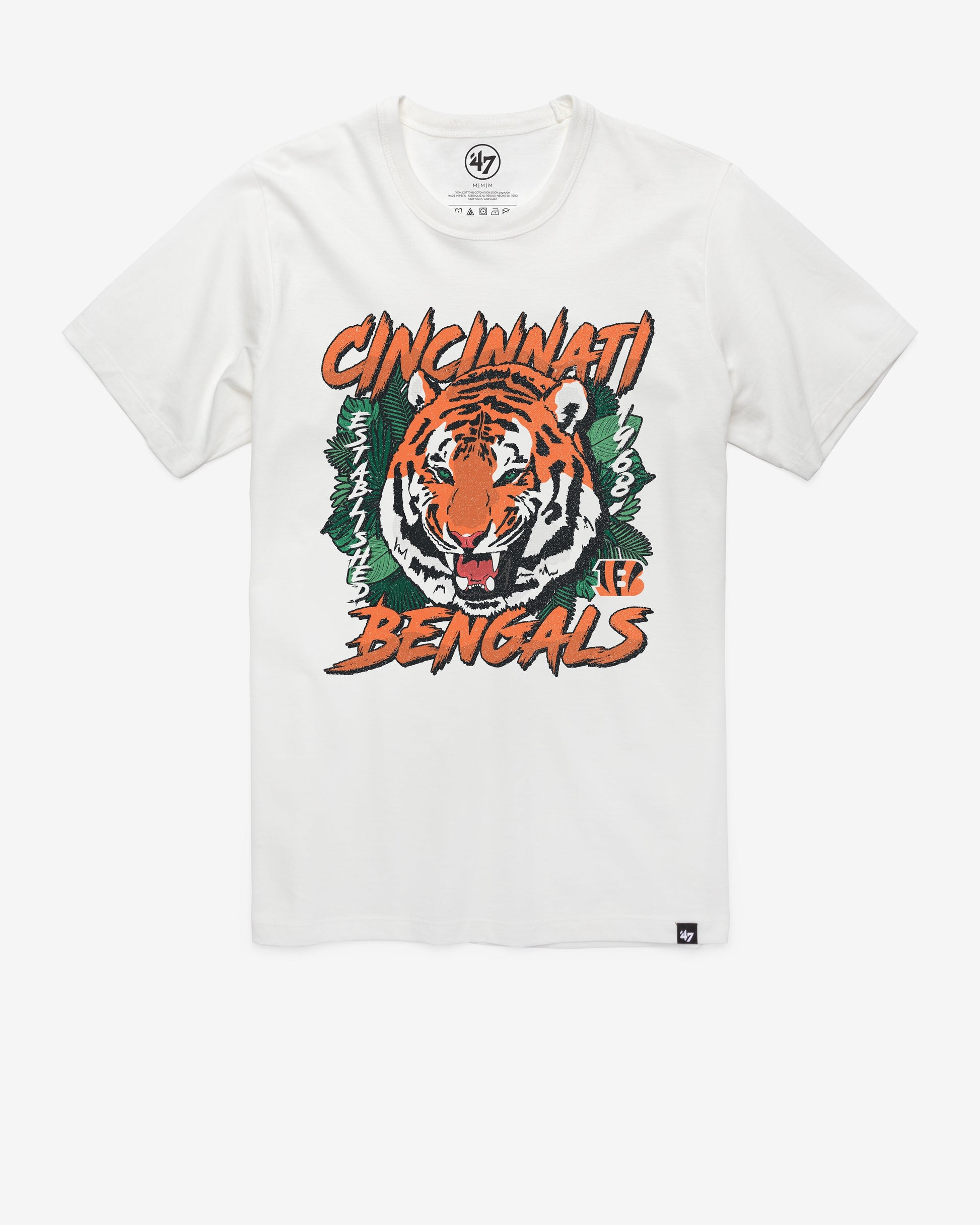 CINCINNATI BENGALS REGIONAL '47 FRANKLIN TEE WHITE WASH