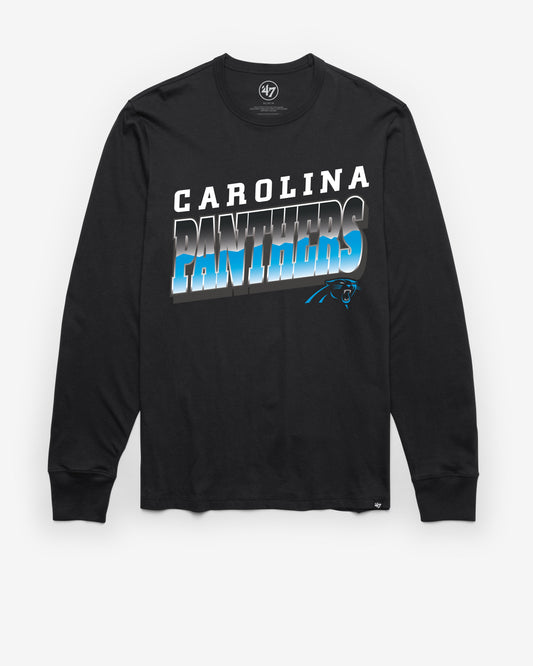 CAROLINA PANTHERS POLISHED '47 FRANKLIN LONG SLEEVE TEE FLINT BLACK