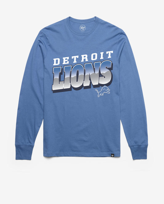 DETROIT LIONS POLISHED '47 FRANKLIN LONG SLEEVE TEE CADET BLUE