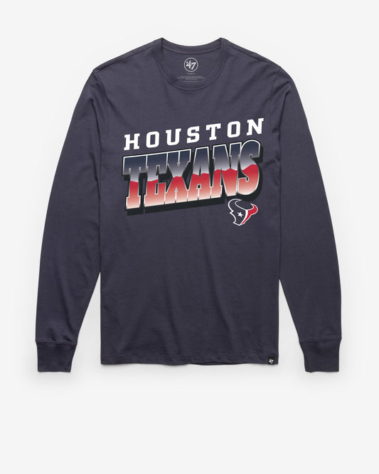 HOUSTON TEXANS POLISHED '47 FRANKLIN LONG SLEEVE TEE ATLAS BLUE