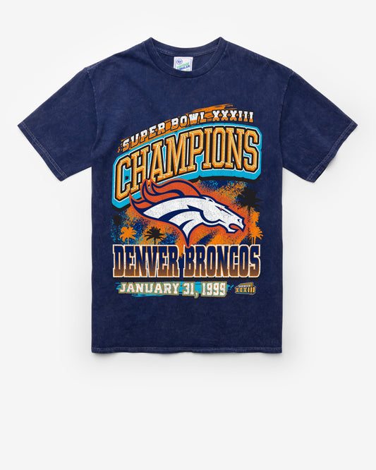 DENVER BRONCOS SUPER BOWL GRIDIRON LOCKER VINTAGE '47 TUBULAR TEE DT NAVY