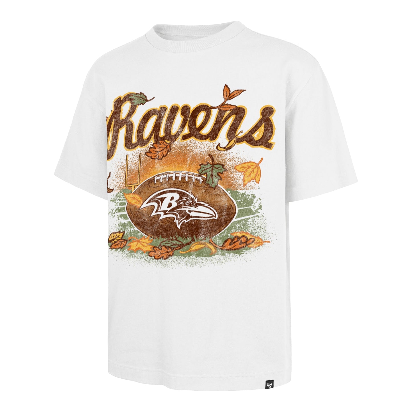 BALTIMORE RAVENS CRISP AUTUMN AIR '47 FOUNDATION TEE WHITE