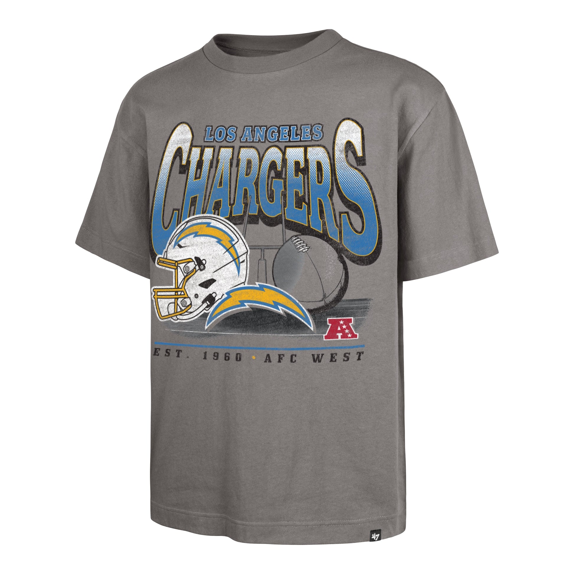 LOS ANGELES CHARGERS REGIONAL '47 FOUNDATION TEE WOLF GREY