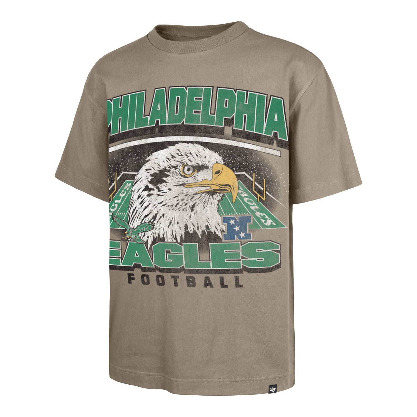 PHILADELPHIA EAGLES HISTORIC REGIONAL '47 FOUNDATION TEE KHAKI