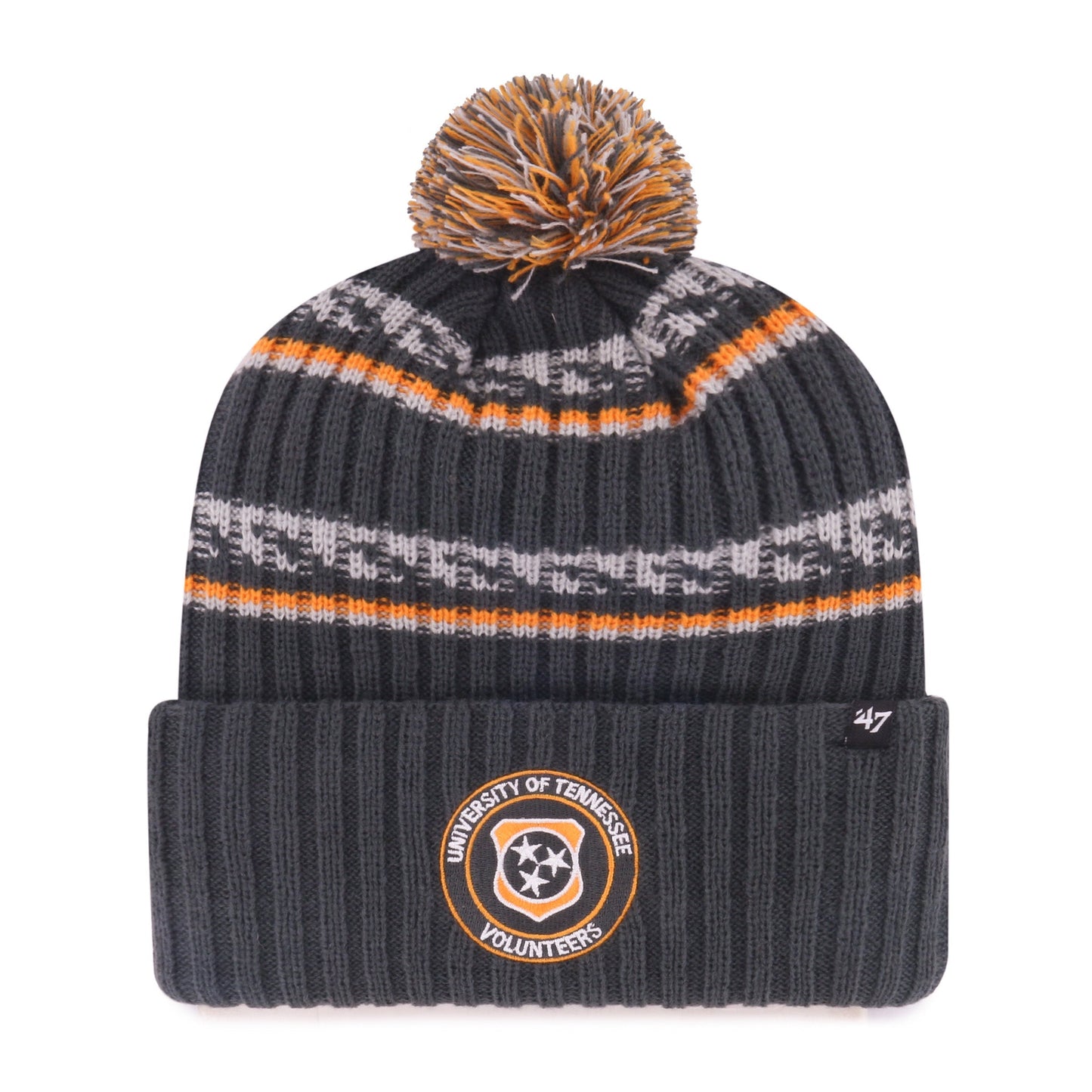 TENNESSEE VOLUNTEERS SMALL STRIPES '47 CUFF KNT CHARCOAL