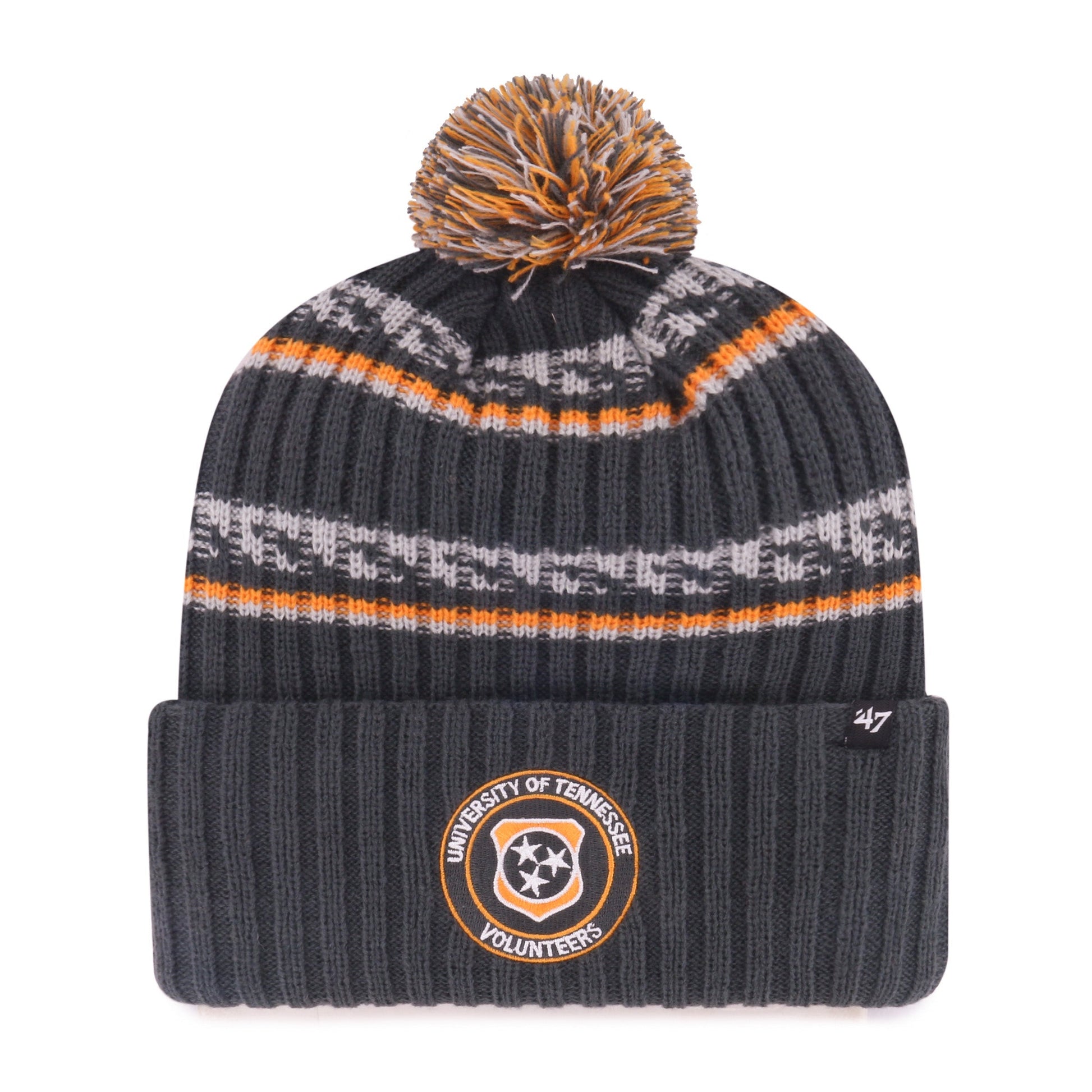 TENNESSEE VOLUNTEERS SMALL STRIPES '47 CUFF KNT CHARCOAL