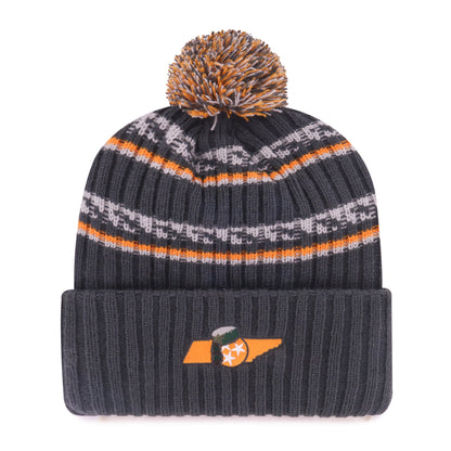 TENNESSEE VOLUNTEERS SMALL STRIPES '47 CUFF KNT CHARCOAL