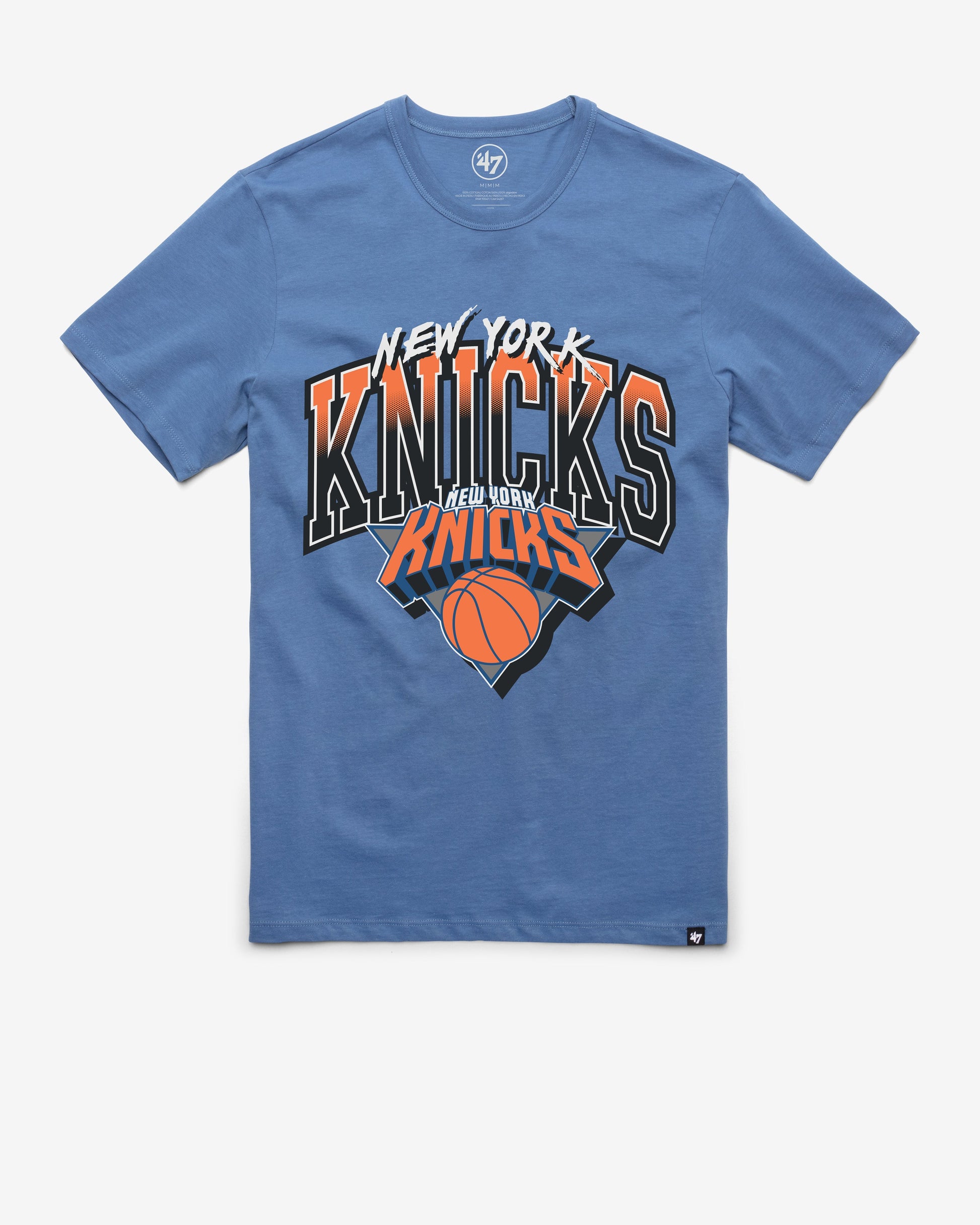 NEW YORK KNICKS CITY EDITION SWISH FADE '47 FRANKLIN TEE CADET BLUE