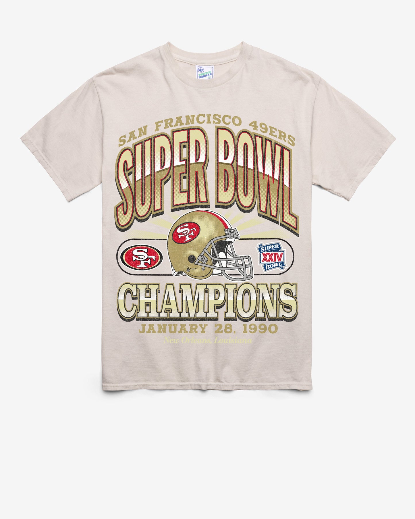 SAN FRANCISCO 49ERS GRIDIRO LOCKER VINTAGE '47 TUBULAR TEE DUNE