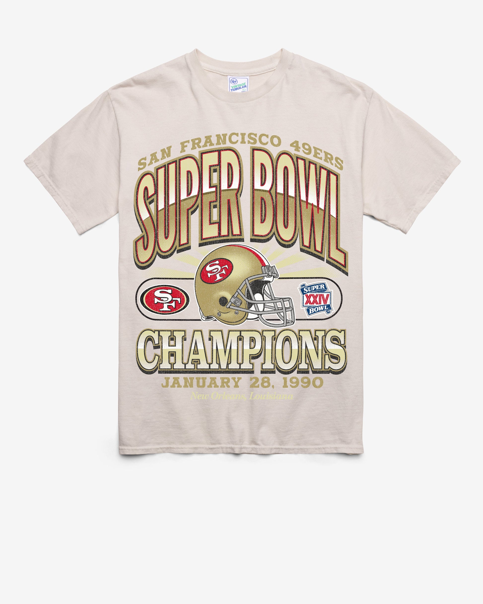 SAN FRANCISCO 49ERS GRIDIRO LOCKER VINTAGE '47 TUBULAR TEE DUNE