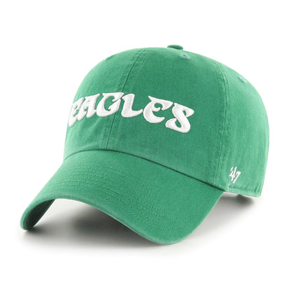 PHILADELPHIA EAGLES HISTORIC SCRIPT '47 CLEAN UP KELLY