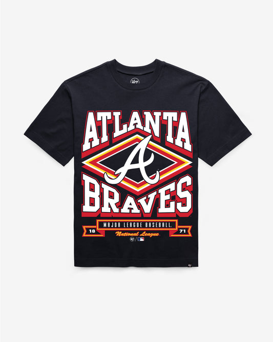 ATLANTA BRAVES HEATER '47 FOUNDATION TEE NAVY
