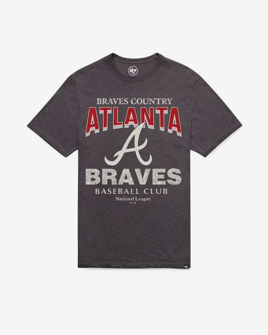 ATLANTA BRAVES HEAD ON '47 SCRUM TEE CHARCOAL