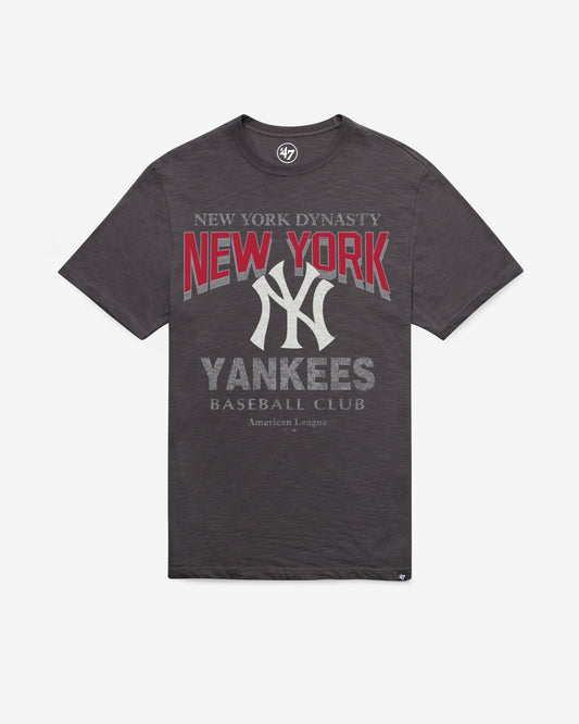NEW YORK YANKEES HEAD ON '47 SCRUM TEE CHARCOAL