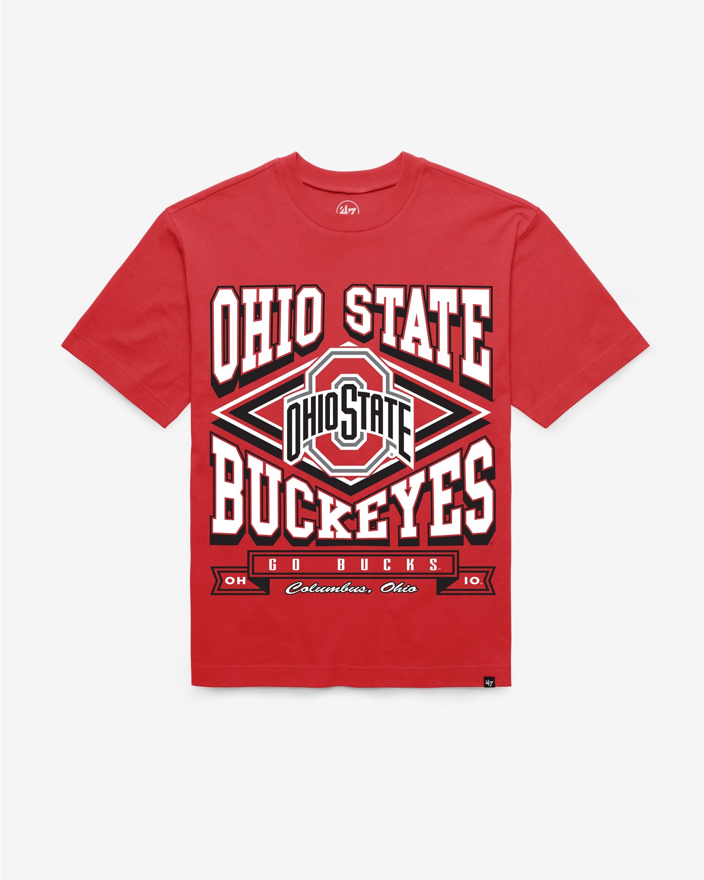 OHIO STATE BUCKEYES HEATER '47 FOUNDATION TEE RED
