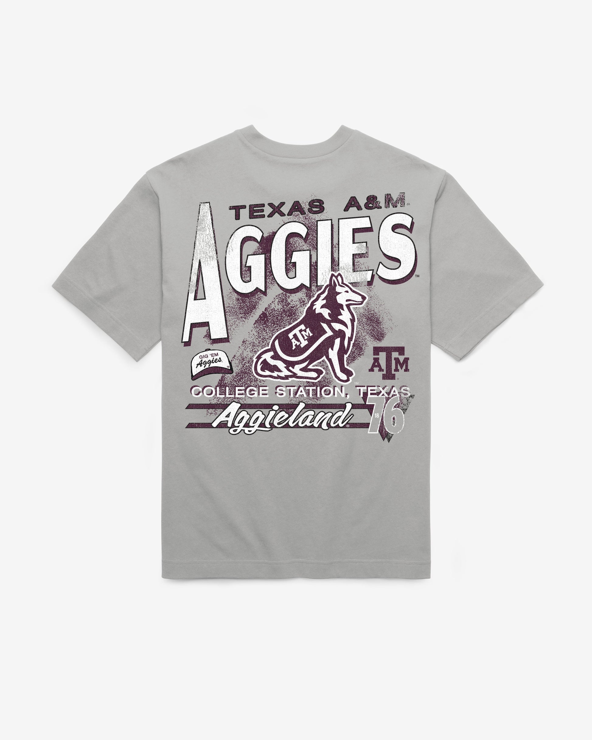TEXAS A&M AGGIES UNDER BAR '47 FOUNDATION TEE WOLF GREY