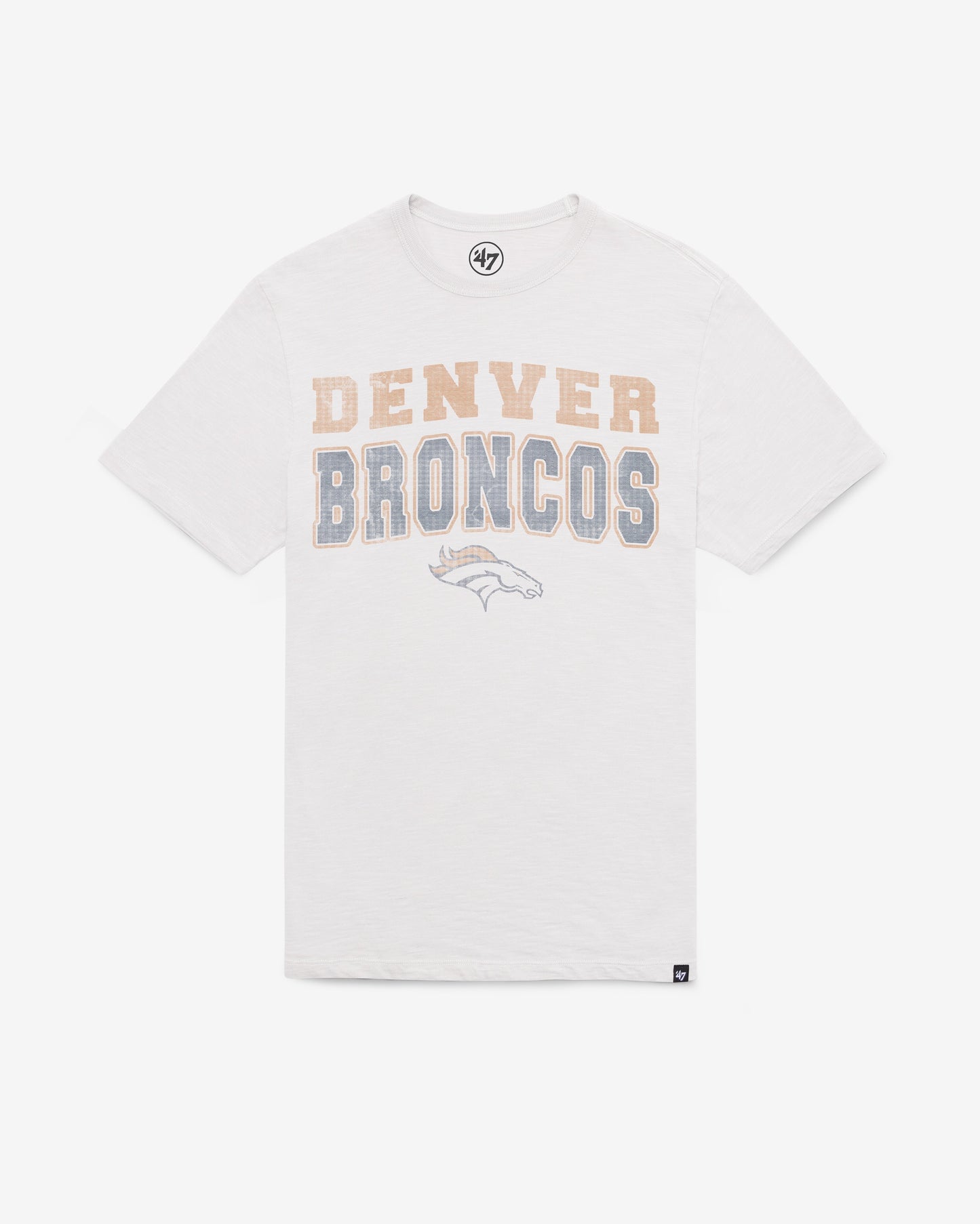 DENVER BRONCOS STADIUM WAVE '47 SCRUM TEE WHITE WASH