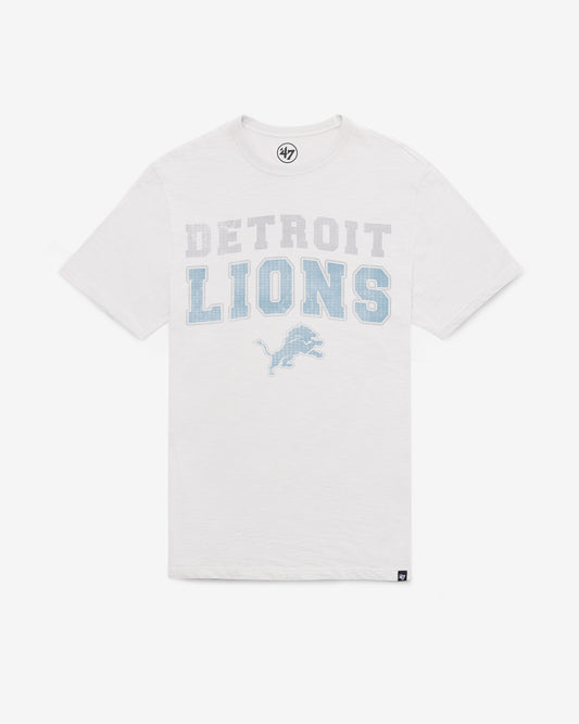 DETROIT LIONS STADIUM WAVE '47 SCRUM TEE WHITE WASH