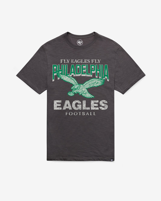 PHILADELPHIA EAGLES HISTORIC HEAD ON '47 SCRUM TEE CHARCOAL