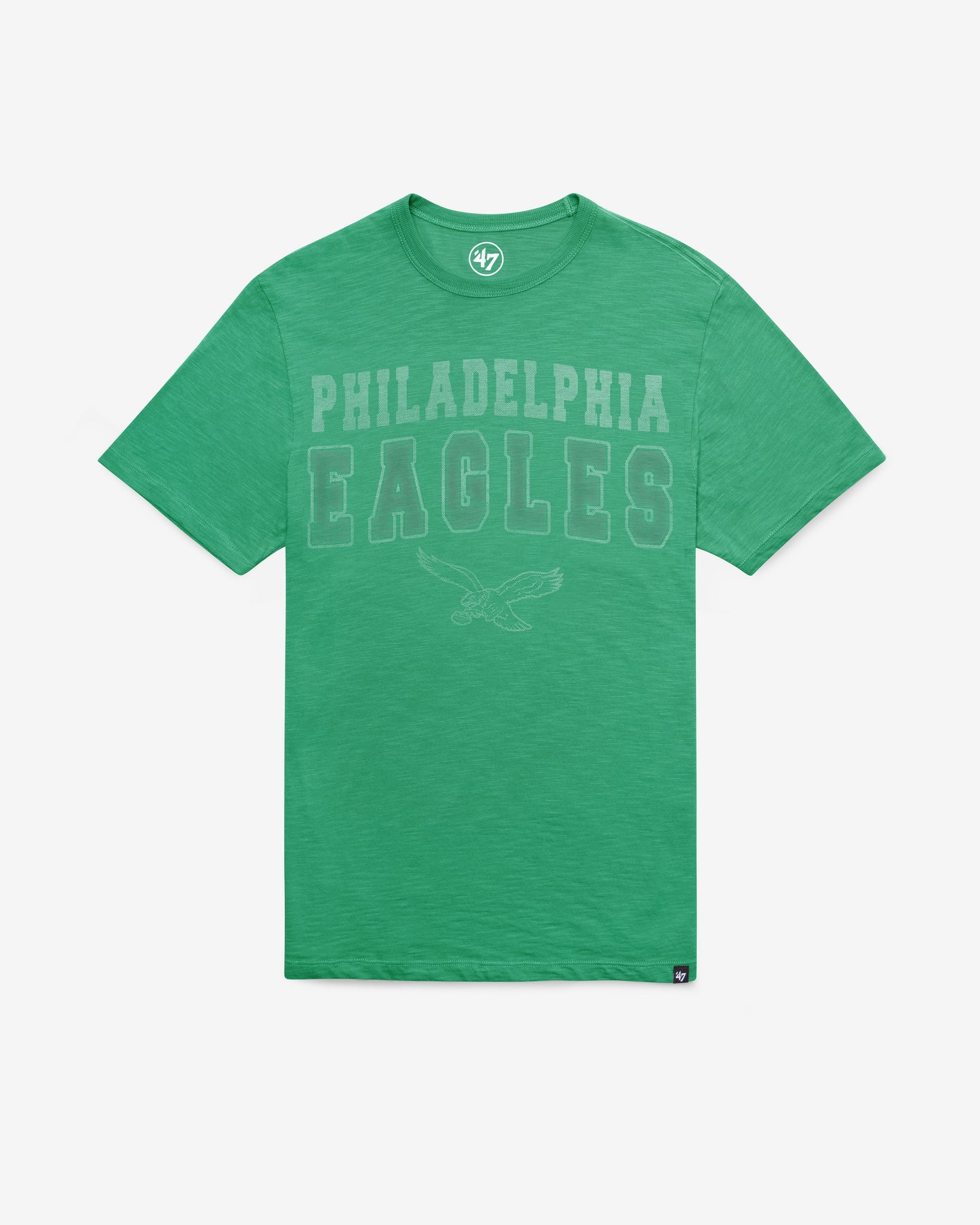 PHILADELPHIA EAGLES HISTORIC STADIUM WAVE '47 SCRUM TEE KELLY
