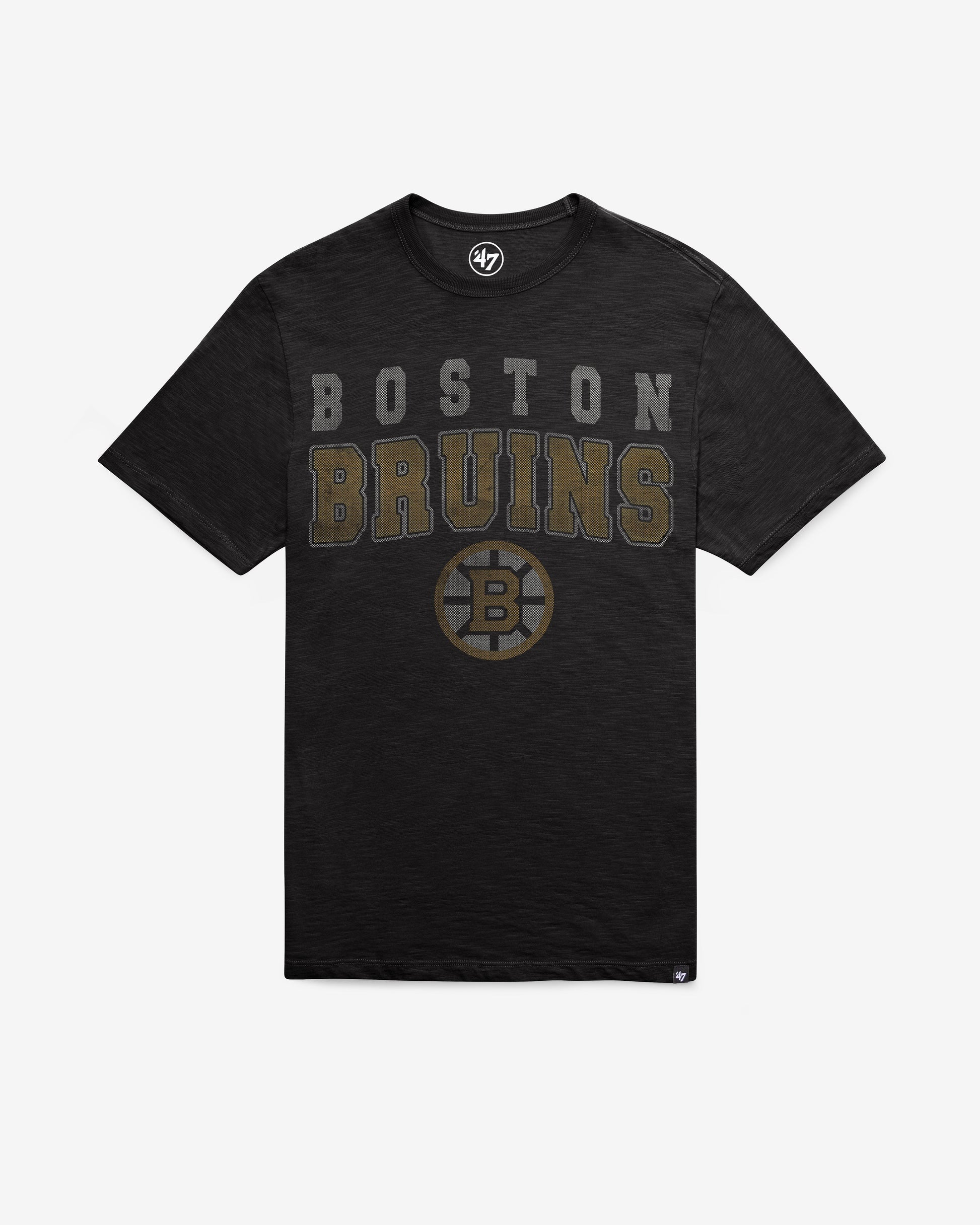 BOSTON BRUINS STADIUM WAVE '47 SCRUM TEE JET BLACK