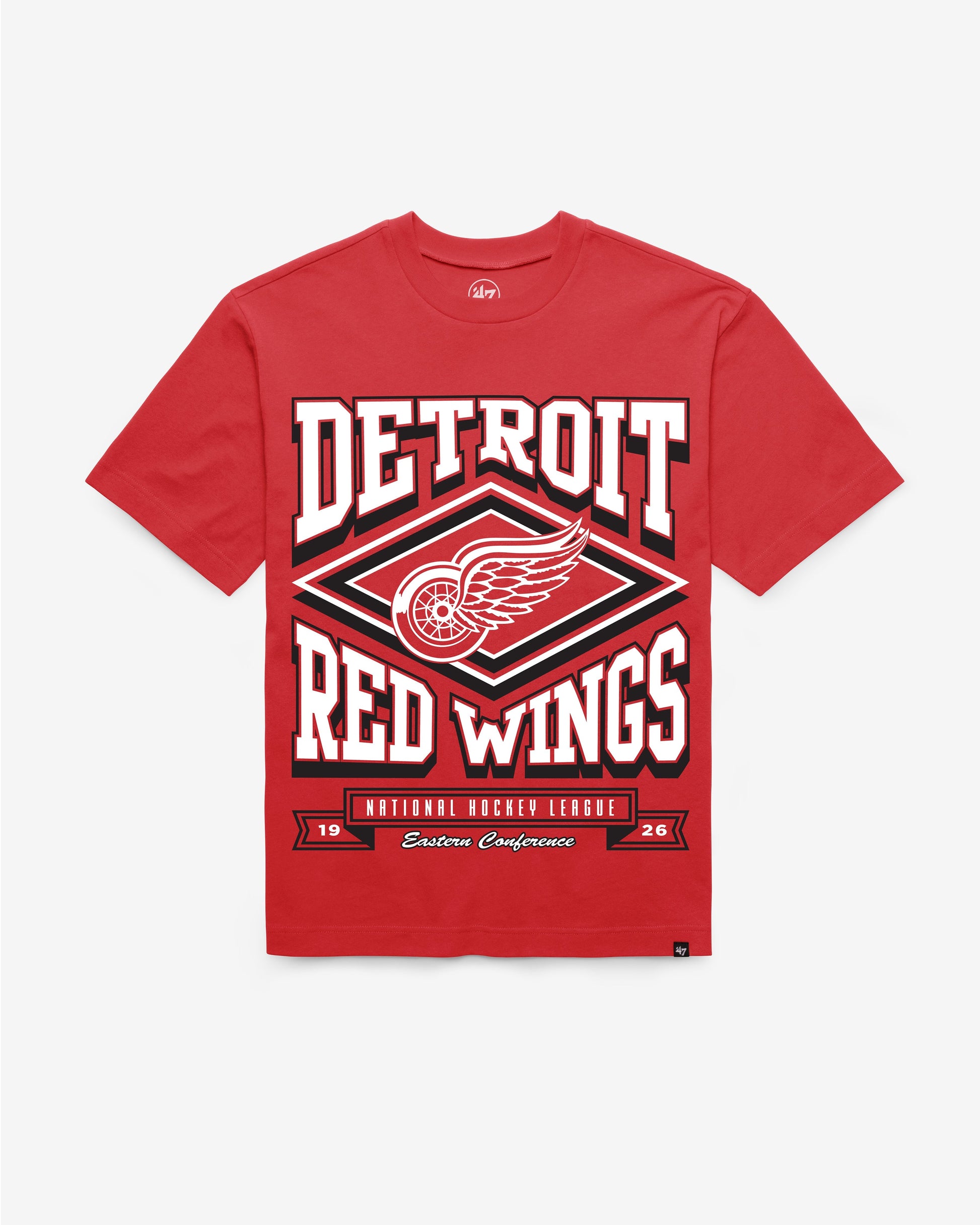 DETROIT RED WINGS HEATER '47 FOUNDATION TEE RED