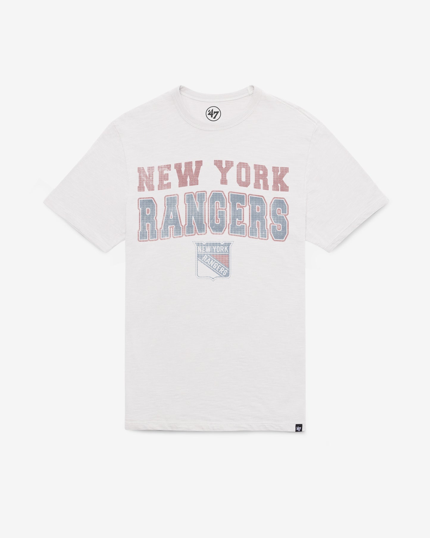 NEW YORK RANGERS STADIUM WAVE '47 SCRUM TEE WHITE WASH